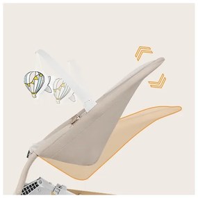 Lionelo - Bézs LILAC gyerek hintaszék