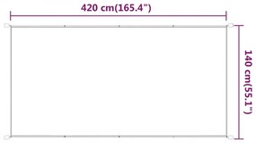 fehér oxford-szövet függőleges napellenző 140x420 cm