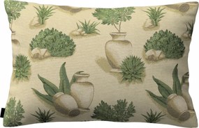 Párnahuzat 60x40 bézs-zöld növényi motívum