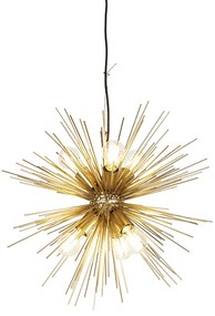 Art Deco függőlámpa arany 6-lámpás - Broom