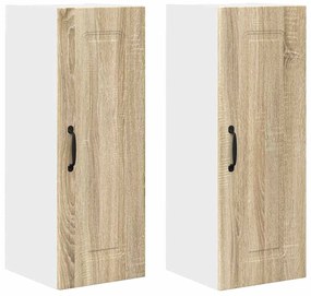 Fali konyhaszekrény 2 pcs Sonoma tölgy 30 x 31 x 80 cm Faanyag