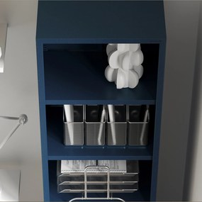 Könyvespolc MARIO, 500 x 1800 x 350 mm, Modern: sötétkék