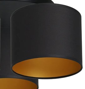 Fali lámpa ARDEN 3xE27/60W/230V fekete/arany