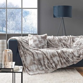 Barna műszőrme takaró 180x220 cm Antartic – douceur d'intérieur