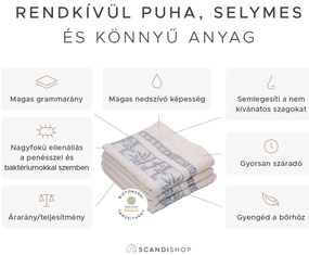 BAMBOO krém bambusz törölköző 50 x 90 cm, 70% bambusz szál | 30% pamut
