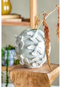 Krémszínű agyagkerámia váza (magasság 25 cm) Abira – Bloomingville