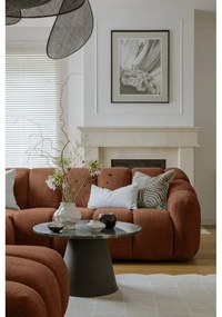 Terrakotta színű sarokkanapé (jobb oldali-U alakú) Shell – Miuform