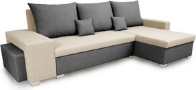 PETR Kinyitható sarokkanapé Krém/szürke