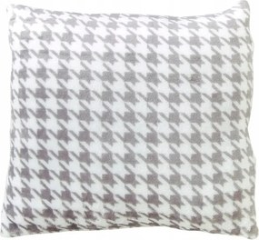 Puha, kockás mintázatú párnahuzat 40x40 cm szürke