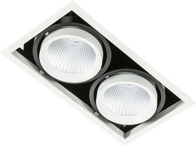 Italux VERTICO GL7108-2/2X18W 4000K WH+BL Beépíthető spotlámpa 2x18W/LED 3045LM IP20