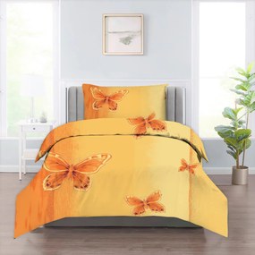 Pillangó ORANGE pamut ágynemű DeLuxe 140x200cm