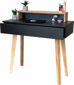 Lena Plus Fésülködőasztal Fekete Artisan Tölgy 90CM