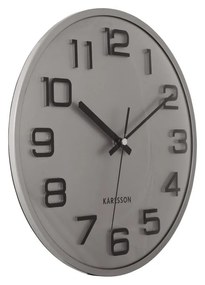 Karlsson 6022SI design falióra, ezüst, átmérő 30 cm