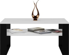 1P dohányzóasztal, fehér-fekete