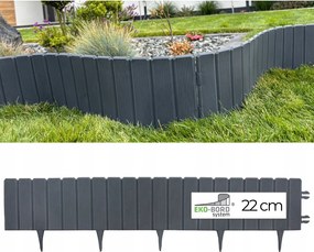 Eko-bord Öko-palisada Gyepszegély 22 Grafit Ökoopalisada