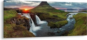 Kép - Kirkjufell naplementében (120x50 cm)