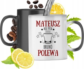 Mágikus bögre Máténak Fekete matt nyomott mintával 330ml