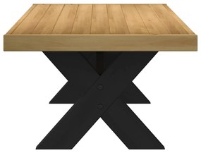 dohányzóasztal NOAIN X alakú lábak 120x60x40cm tömör fa fenyőfa