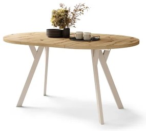 Bővíthető étkezőasztal ARTUR artisan tölgy/bézs