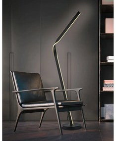 Fekete LED állólámpa fém búrával (magasság 181 cm) Cicenza – CINQUE