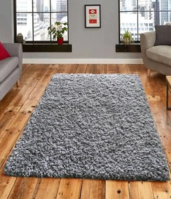Csillogó szürke shaggy Szőnyeg 125 x 200 cm