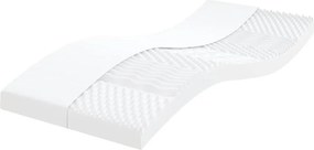 vidaXL fehér 7 zónás 20 ILD keménységű habmatrac 90 x 220 cm