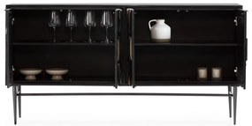 Fekete mangófa komód 175x90x40 cm Navya – MOME