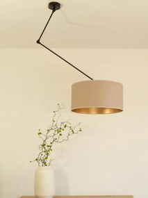 LED állítható rúdon függesztett csillár GORTA 1xE27/60W/230V bézs/arany