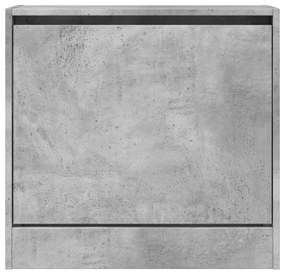 betonszürke szerelt fa cipőszekrény 60 x 21 x 57 cm