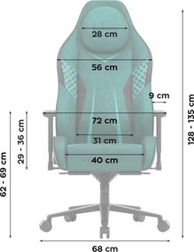 Ultra Gravity, Game szék, ergonomikus, velúr, zöld