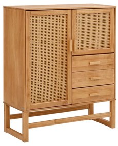 Jolene borovi fenyő komód rattan ajtókkal, szélesség 90 cm - Støraa