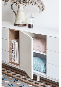 Krémszínű komód 180x76x40 cm Corvo – Teulat