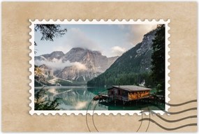 Poszterek 120x80 Tájkép hegyekkel Házikó