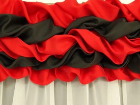 Mg Karnis Zsinór piros/fekete függönykarnis 150cm