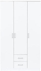 Miami gardróbszekrény 120x205 cm fehér-fehér