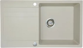 RIVA 1B 1D 860x500 gránit mosogató LIGHT BEIGE GRANMASTER