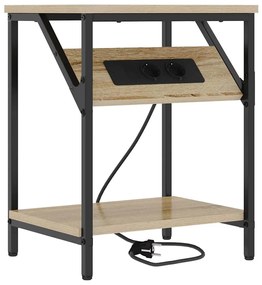 Éjjeli Szekrények 2 pcs sonoma tölgy 38 x 30 x 48 cm Faanyag