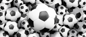 Flizelin fotótapéta Focilabdák fekete-fehér klasszikus 250x104 +ragasztó