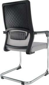 Tárgyalószék, szürke/fekete, KABIR