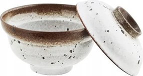 Flow kőtál fedővel, barna árnyalatok, Madam Stoltz