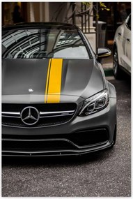 Poszterek 80x120 Mercedes Amg Sárga csíkos