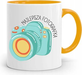 Sárga Fotós Bögre Legjobb Fotós Ajándék fényképes nyomtatással