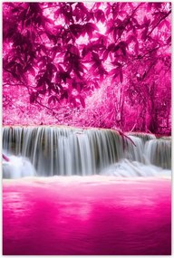 Poszterek 80x120 Rózsaszín vízesés