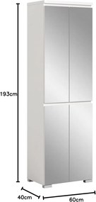 Shoelove 4 oldalajtós tükrös cipősszekrény