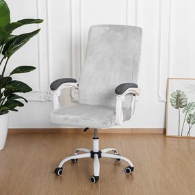 Forgószék Huzat (M-es, bársonyos, 1 részes, rugalmas, mosható, világosszürke)