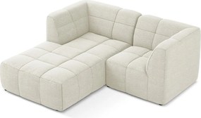 Bézs buklé sarokkanapé (bal oldali-heverő résszel) Aloha – Makamii