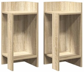 2 db sonoma tölgy kisasztal polccal 25,5 x 27 x 60 cm