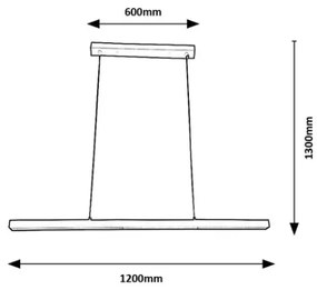 Brilagi - LED függőlámpa kábellel AXIS LED/30W/230V 120 cm fehér