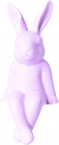 Kerámia ülő nyuszi matt lila 21 cm húsvéti dekoráció