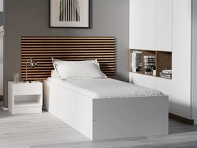 BELLA ágy 90x200 cm, fehér Ágyrács: Lamellás ágyrács, Matrac: Deluxe 10 cm matrac